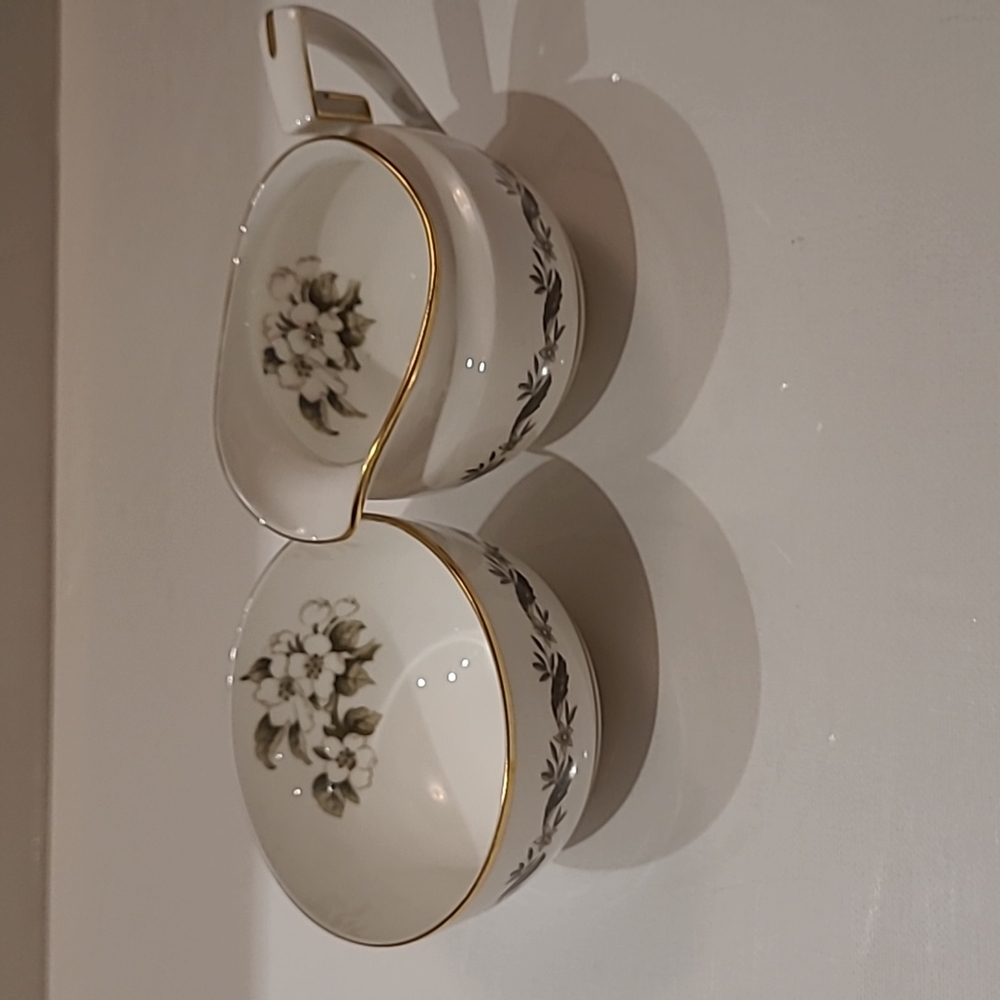 Vintage Royal worcester Bernina open sugar bowl and milk jug set